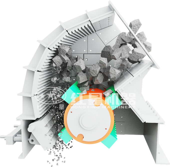 重錘式破碎機(jī)內(nèi)部結(jié)構(gòu)圖